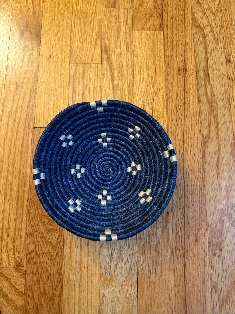 Handwoven Blue Decorative Basket